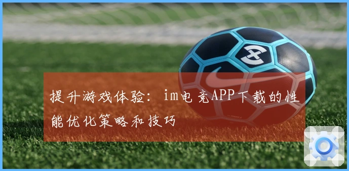 提升游戏体验：im电竞APP下载的性能优化策略和技巧